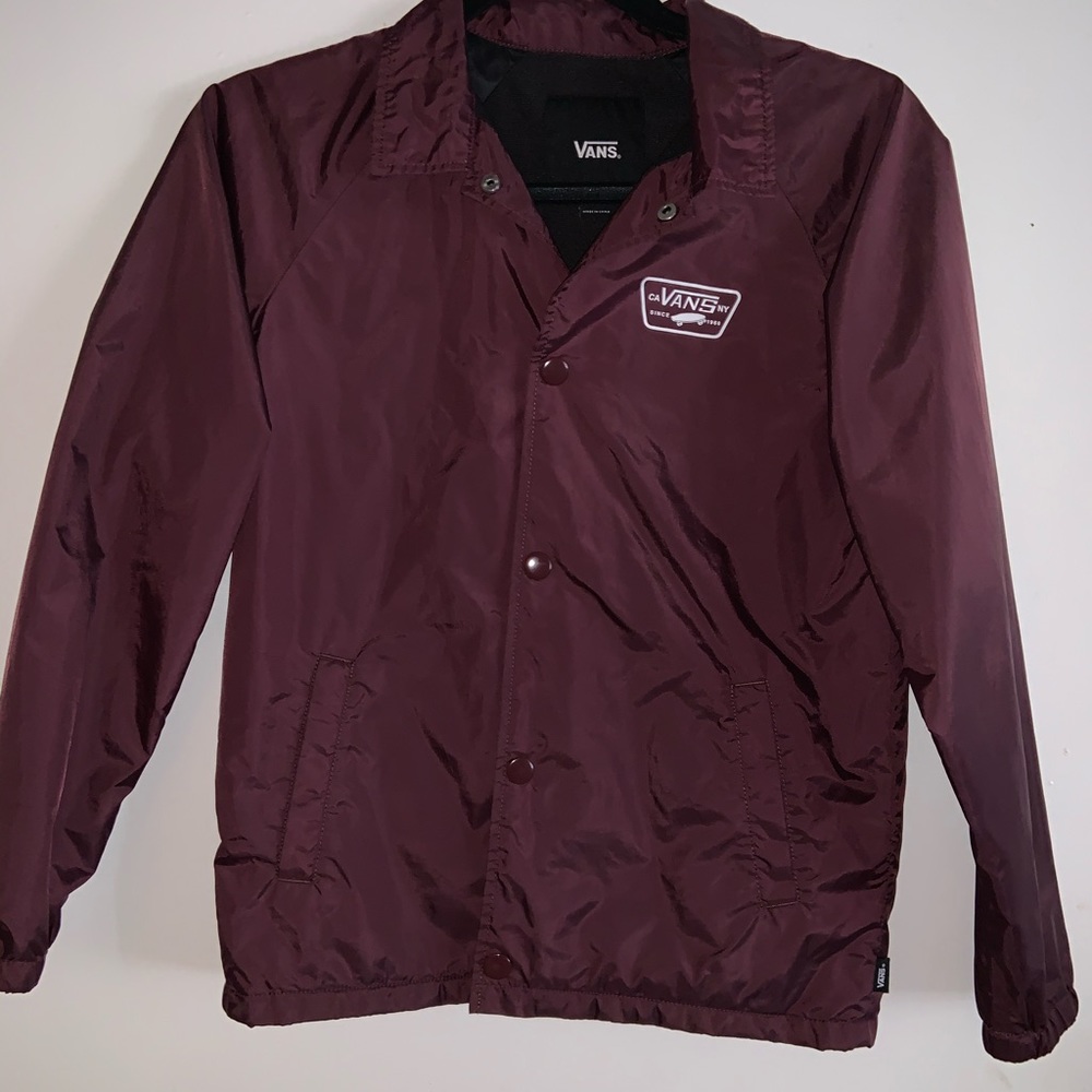 Vans maroon wind breaker
